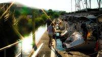 Am Steg von Buechi Yachting in Portoferraio