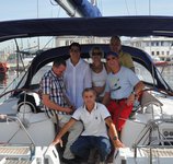 Unsere Crew: "MFW", Petra, Karin, Ralf, "Lupo di mare", Nick