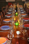 unser schöne langer Tisch in der Villa Renaccio