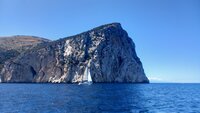 Unser kleines Kaphörnchen :-)) in echt: Capo Figari vor Golfo Aranci