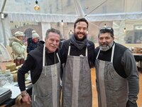 Unsere Genuss-Händler Leandro, Lorenzo und Nicola.