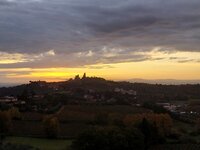 Blick von unserer Villa auf San Gimignano